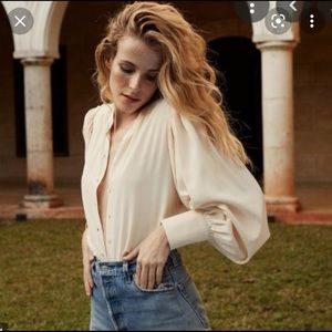 Doen Scarlet Top in Ivory size XS